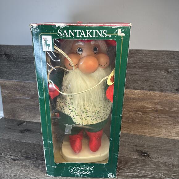 Santa's Best Santakins Animated Christmas Painting Artist Santa Stubby 20” Tall - Picture 10 of 10